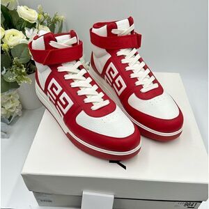 Men’s Givenchy high top pebble,grain  Leather sneakers, size 45 made in Portugal